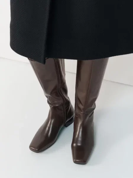 Vagabond Shoemakers ботуши под коляното дамски от кожа MONA кафяво