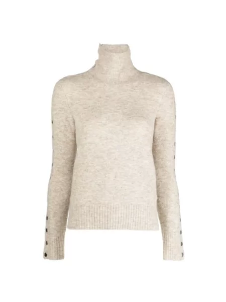 Sweter z golfem Isabel Marant do golfa beżowy