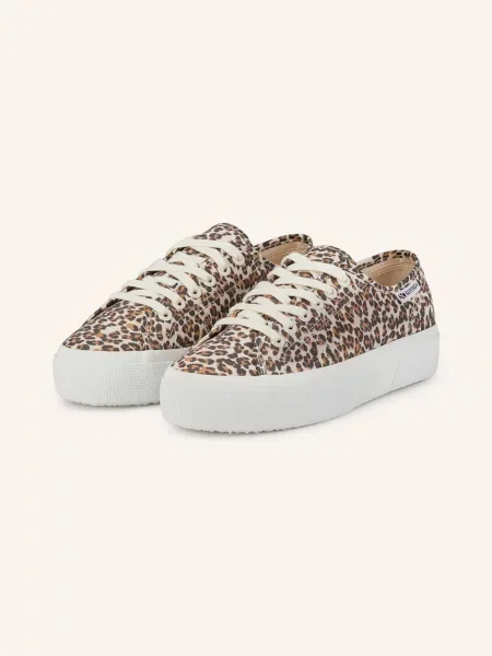 Superga Sneakersy beige brązowe