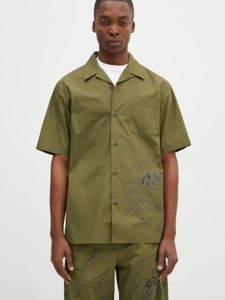 Maharishi camasa din Dpm: Sparse Bonsai Camo Shirt barbati regular verde