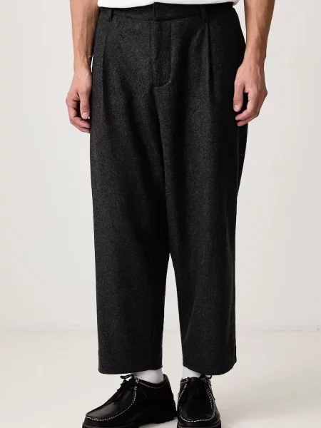 Maison Kitsuné pantaloni din lână pentru bărbați