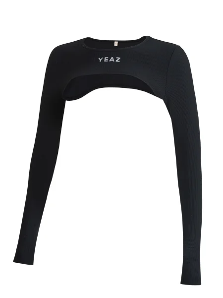 YEAZ Sport top Truth negru alb