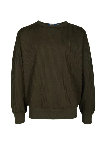 Sweter Polo Ralph Lauren z okrągłym dekoltem w kratę biały