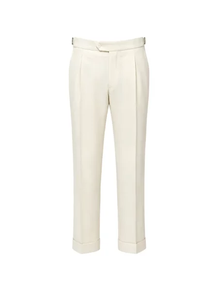 Pantaloni Franzese Collection de lână alb