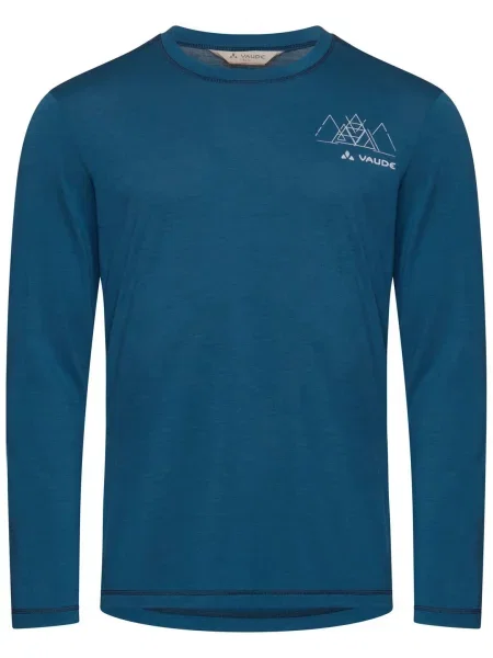 Funktionsshirt M Monviso Wool LS T-Shirt niebieska