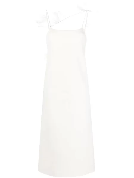 Rochie Jil Sander cu pene de costum