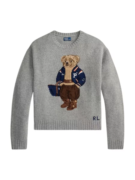 Sweter Ralph Lauren z kaszmiru szary