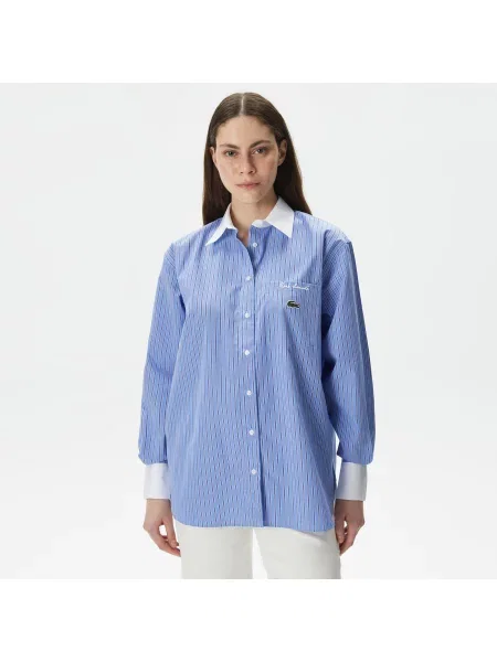 Lacoste сорочка Regular Fit блакитна