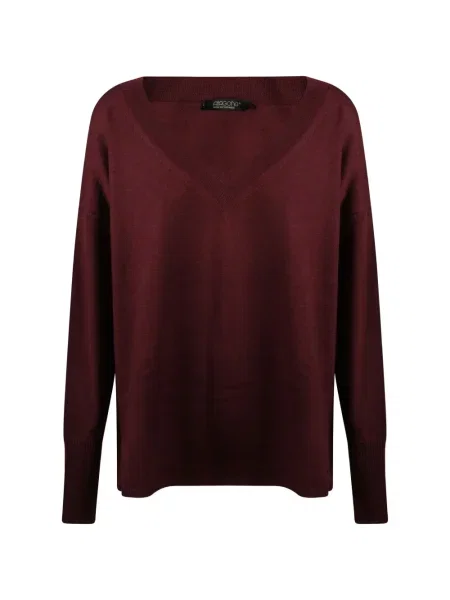 Pulover Aragona cu decolteu în V roșu