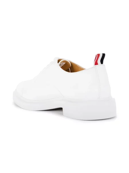Oxford Thom Browne cu șireturi din dantelă alb