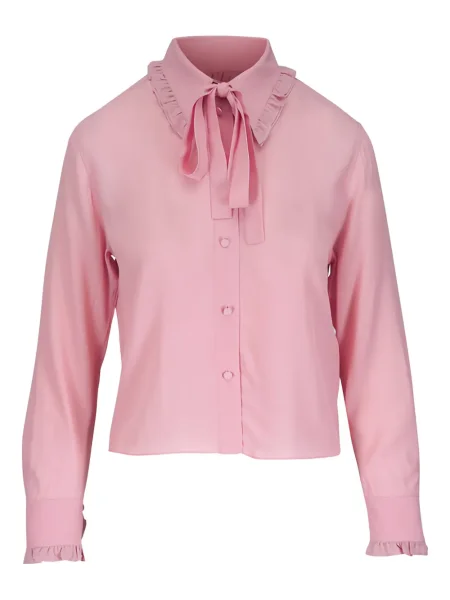 Cămașă Dorothee Schumacher cu volane cu legături roz
