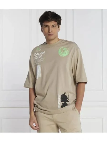 CALVIN KLEIN JEANS Póló bézs