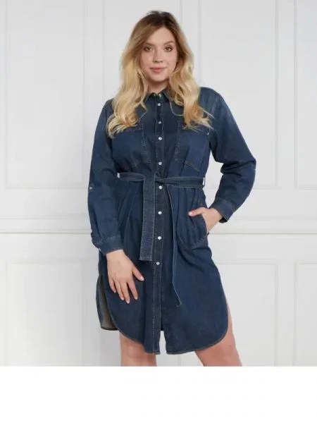 Persona by Marina Rinaldi Rochie cu cordon plus size | denim
