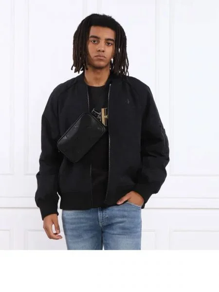 CALVIN KLEIN JEANS Geacă bomber EXPOSED ZIP | Oversize fit negru
