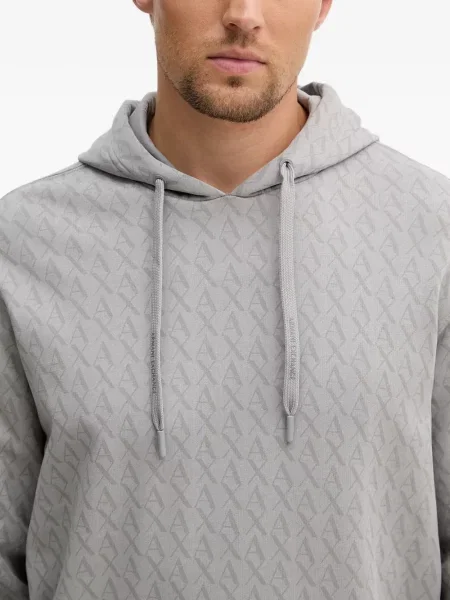 Hanorac cu glugă Armani Exchange gri