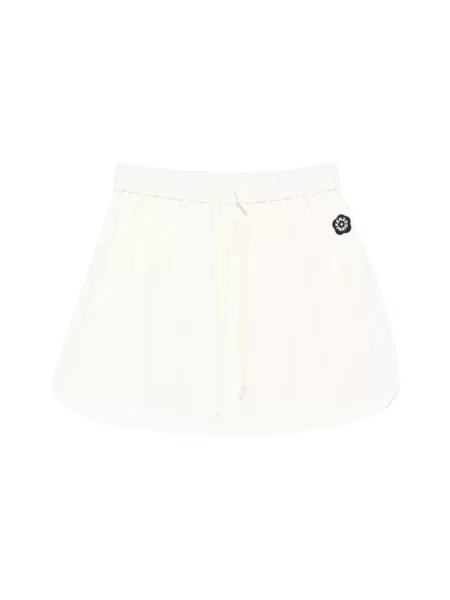 Małe mały spódnica-szorty Kenzo z autografem białe