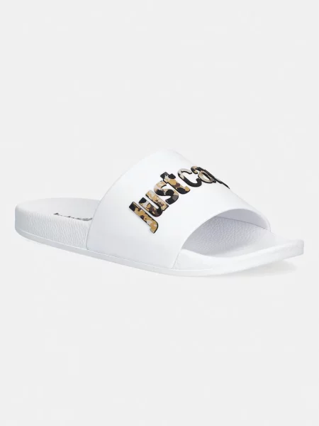 Papuci Just Cavalli alb