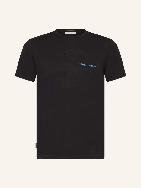 Icebreaker Tričko Z Merino Vlny černá