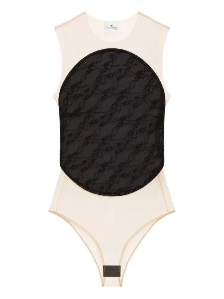 Body Courreges z siateczką czarny