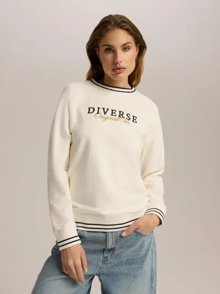 Світшот DIVERSE Terkis кремовий бавовна/еластан