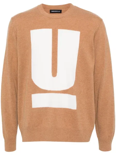 Pulover Undercover cu imagine maro