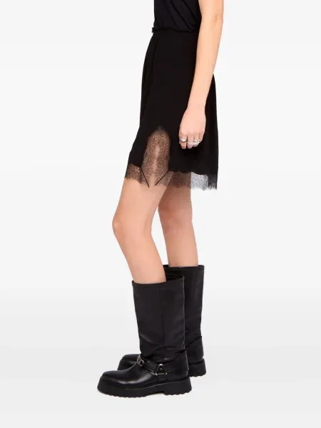 Fusta mini Zadig&voltaire din dantelă negru