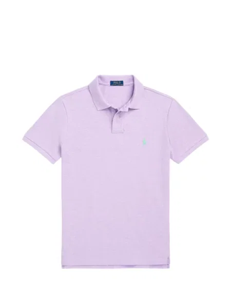 Tricou polo Polo Ralph Lauren cu glugă cu blană cu broderie roșu
