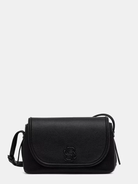 BOSS geantă crossbody pentru femei cu imitație de piele Anett Flap Crossbody negru