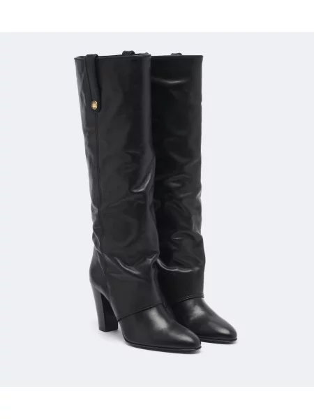 Cizme Chloé din piele negru