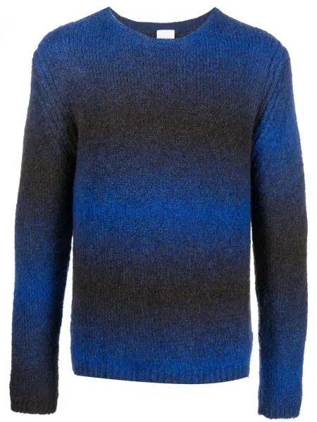 Pulover Paul Smith cu dungi tricotate albastru