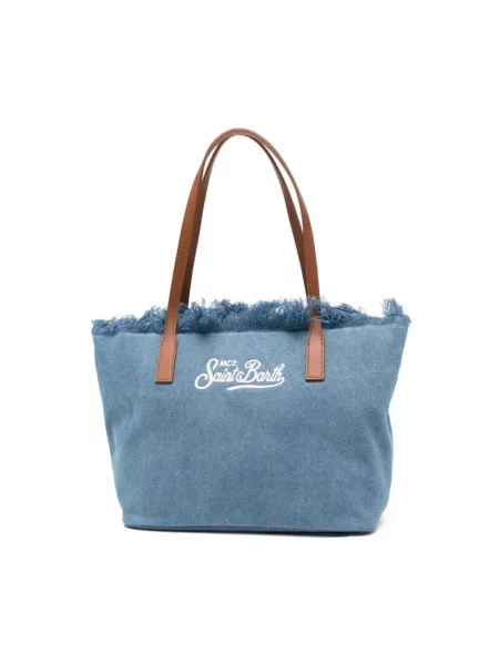 Torba Mc2 Saint Barth z frędzli niebieska