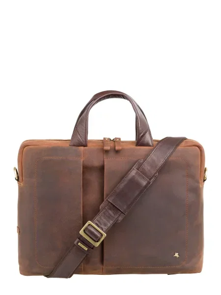 Кожаная сумка Visconti коричневая