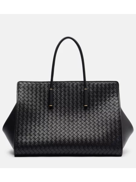 Geanta de piele Bottega Veneta din piele negru