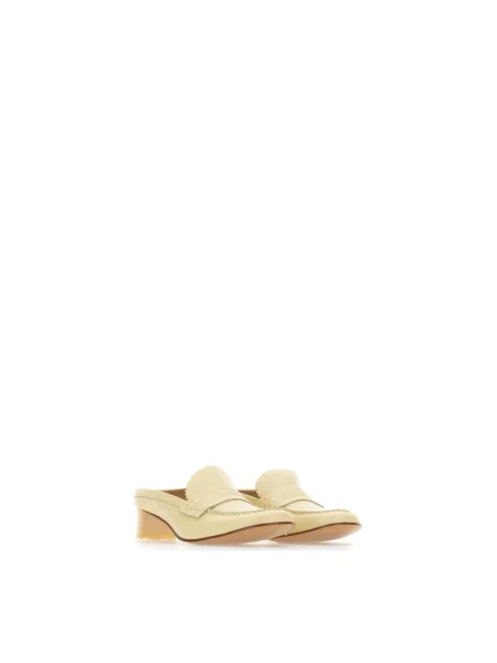 Klapki Mm6 Maison Margiela skórzane żółte