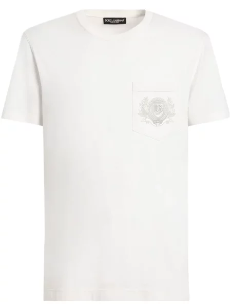 Tricou Dolce & Gabbana cu broderie alb