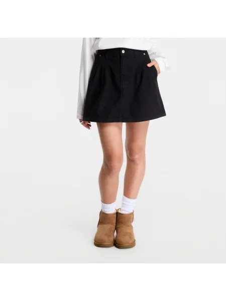 Fustă Carhartt WIP W Billie Single Knee Skirt Black Stone Washed M negru