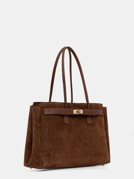 Замшевая сумка Answear.lab коричневая