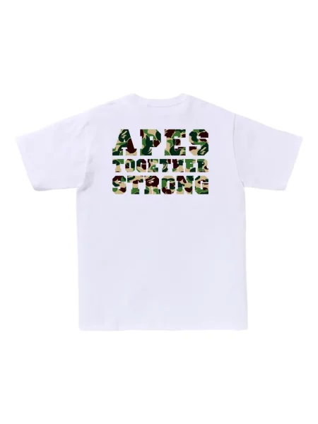 Tricou A Bathing Ape® cu imagine alb