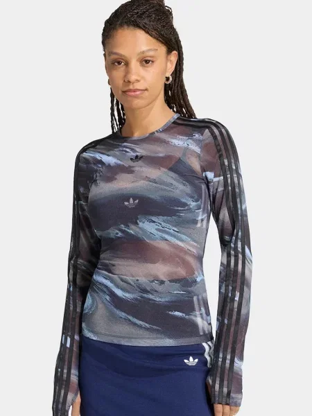 Tricou cu mânecă lungă Adidas Originals negru