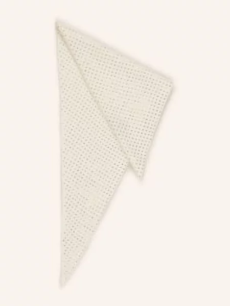 Maje Trójkątna Chusta Z Kamieniami Ozdobnymi weiss