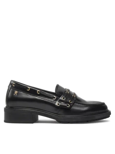 Tommy Hilfiger De piele pantofi loafer negru