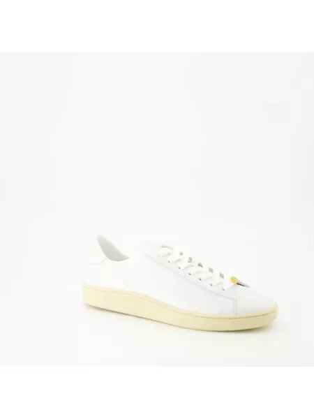 Lniane sneakersy Valentino Garavani sznurowane białe