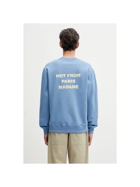 Drôle de Monsieur Le Sweatshirt Slogan bluza damska niebieska