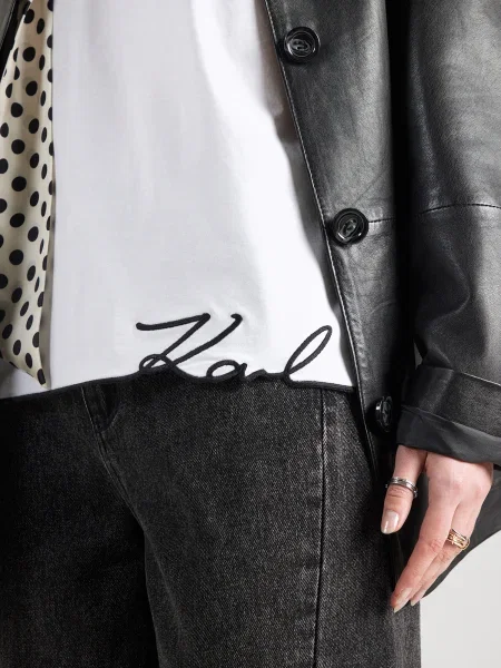 Karl Lagerfeld Tricou negru alb