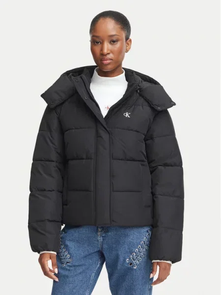 Bunda Calvin Klein Jeans Matte Mw Short Puffe Black XS černé