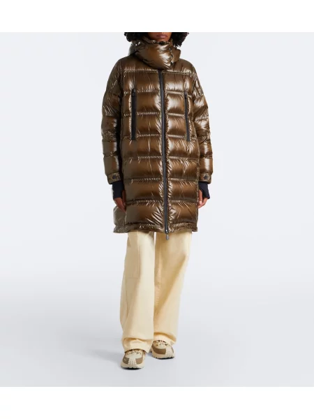 Palton Moncler Grenoble cu glugă verde