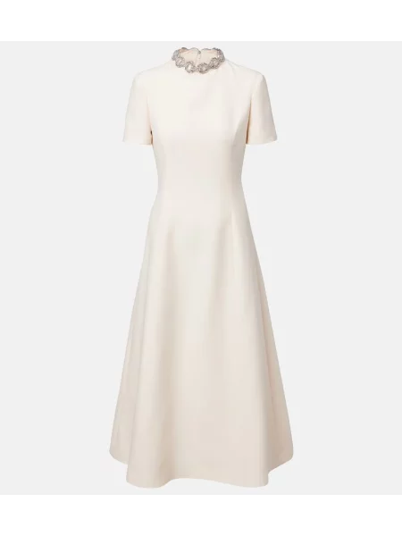 Rochie midi Valentino din crep alb
