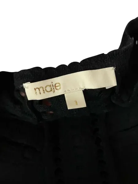 Rochie mini Maje de lână negru