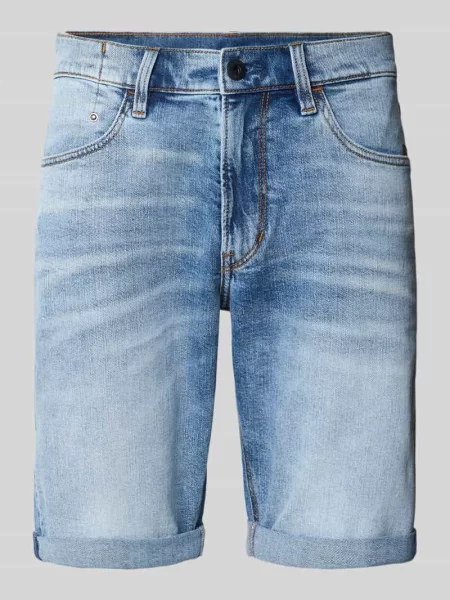 Szorty jeansowe o kroju regular fit z wpuszczanymi model ‘Mosa’ G-star Raw niebieskie