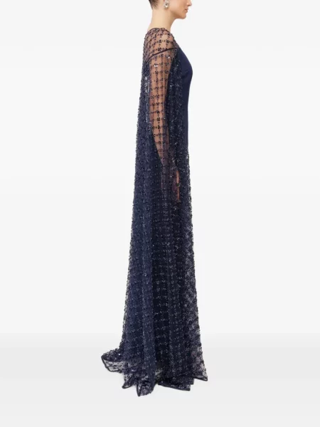 Rochie maxi Nissa din tul albastru